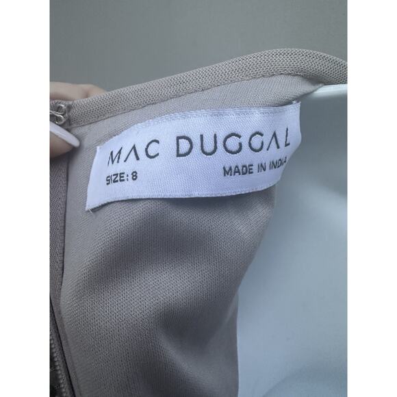 Mac Duggal Gold Sequin Embellish Long Sleeve High Neck Mini Dress Sz 8 $398 NYE - Picture 11 of 15